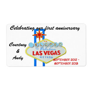 Las Vegas Anniversary Wine Labels