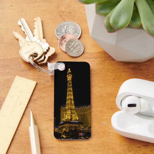 Las Vegas at night Button Key Ring (Desk)
