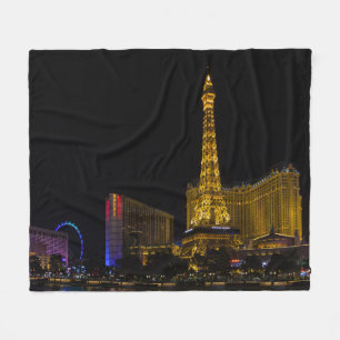 Las Vegas at night Fleece Blanket