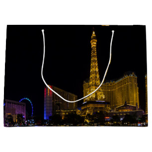 Las Vegas at night  Skyline   Large Gift Bag