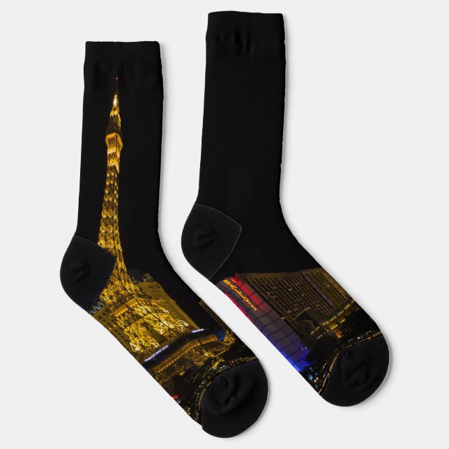 Las Vegas at night Skyline Socks (Right)