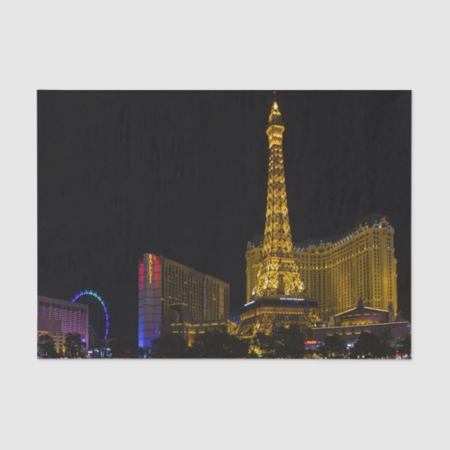 Las Vegas at night  Skyline Tissue Paper (Front)