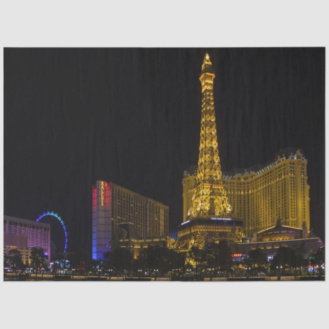 Las Vegas at night  Skyline   Tissue Paper (Front)