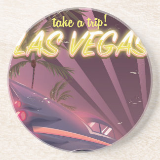 Las Vegas Auto vintage travel poster. Coaster