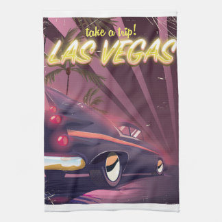 Las Vegas Auto vintage travel poster. Tea Towel