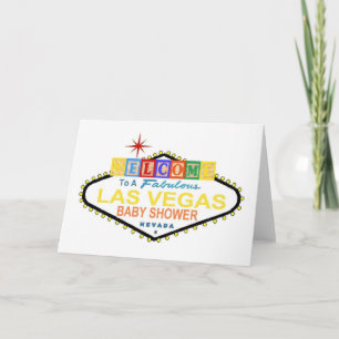 Las Vegas Baby Shower Blocks Card