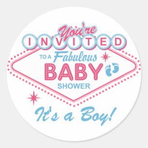 Las Vegas Baby Shower Stickers