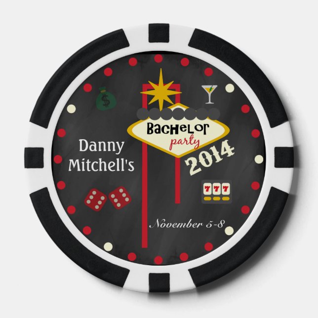 Las Vegas Bachelor Party 2014  Keepsake Poker Chip (Front)