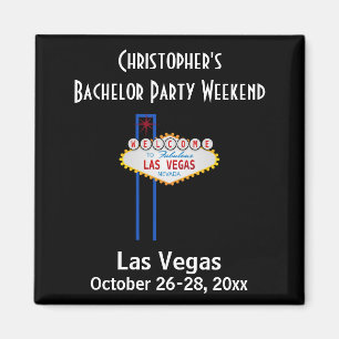 Las Vegas Bachelor Party Guys Weekend Trip Magnet