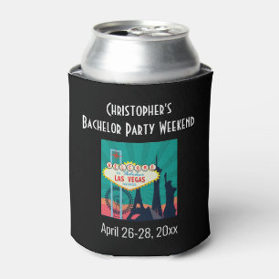 Las Vegas Bachelor Party Trip Favour Beer Can Cooler