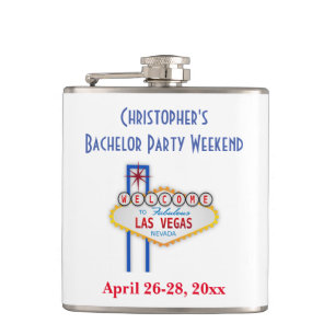 Las Vegas Bachelor Party Weekend Trip Favour Hip Flask