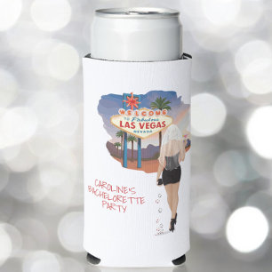 Las Vegas Bachelorette / Blonde Bride Party Seltzer Can Cooler