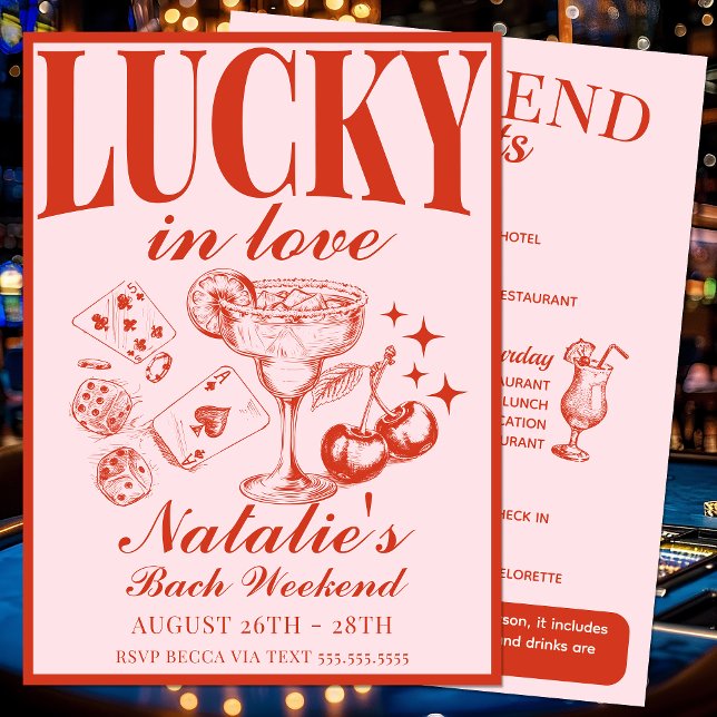 Las Vegas Bachelorette Party Customised Itinerary Invitation (Creator Uploaded)