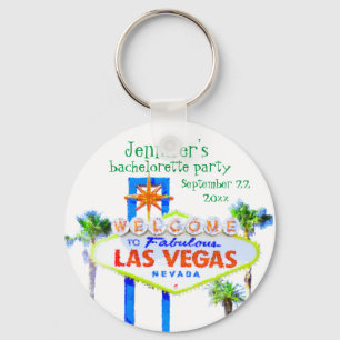 Las Vegas Bachelorette Party Favour Key Ring