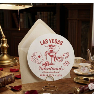 Las Vegas Bachelorette Party Personalised Classic Round Sticker