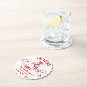 Las Vegas Bachelorette Party Personalised Paper Coaster