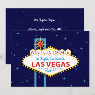 Las Vegas Bachelorette Party Sign Invitation