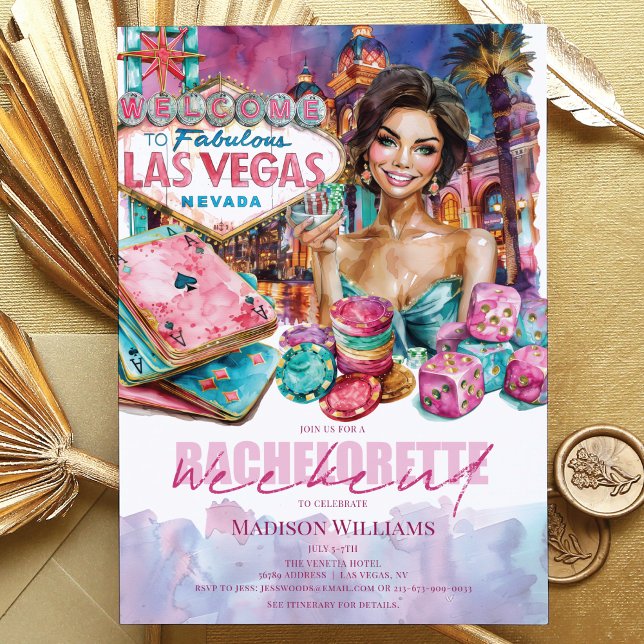 Las Vegas Bachelorette weekend Girl Invitation (Creator Uploaded)