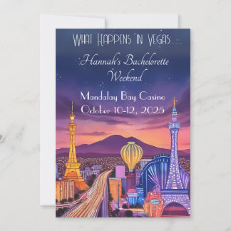 Las Vegas Bachelorette Weekend Invitation