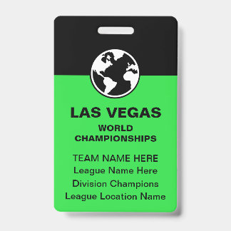 Las Vegas Billiards Championship Bulk Team Badges ID Badge
