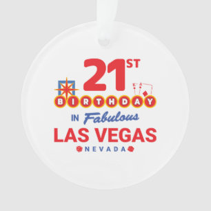 Las Vegas Birthday Party - 21st Birthday In Vegas Ornament