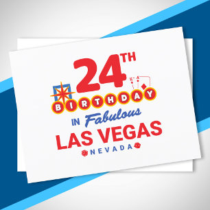 Las Vegas Birthday Party - 24th Birthday In Vegas Postcard