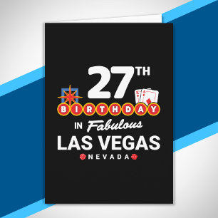 Las Vegas Birthday Party - 27th Birthday In Vegas Card
