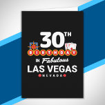 Las Vegas Birthday Party - 30th Birthday In Vegas Card<br><div class="desc">Planning your 30th birthday in Vegas? This Welcome to Las Vegas sign style design is the perfect way for a 30 year old to celebrate with a birthday party in Vegas! Great for a girls' trip or birthday squad coming to Vegas for a weekend getaway or vacation. Features "30th Birthday...</div>