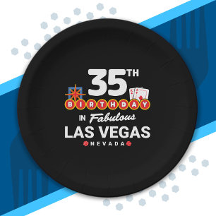 Las Vegas Birthday Party - 35th Birthday In Vegas Paper Plate