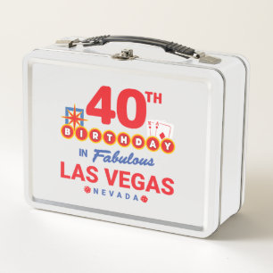 Las Vegas Birthday Party - 40th Birthday In Vegas Metal Lunch Box