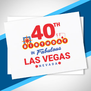 Las Vegas Birthday Party - 40th Birthday In Vegas Postcard