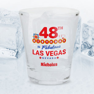 Las Vegas Birthday Party - 48th Birthday Shot Glass