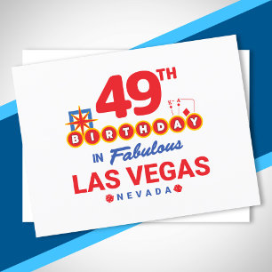 Las Vegas Birthday Party - 49th Birthday In Vegas Postcard