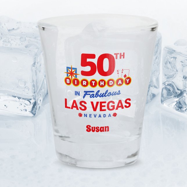 Las Vegas Birthday Party - 50th Birthday Shot Glass (Creator Uploaded)