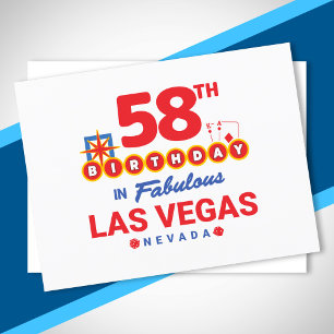 Las Vegas Birthday Party - 58th Birthday In Vegas Postcard