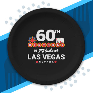 Las Vegas Birthday Party - 60th Birthday In Vegas Paper Plate