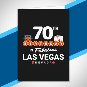 Las Vegas Birthday Party - 70th Birthday In Vegas Card