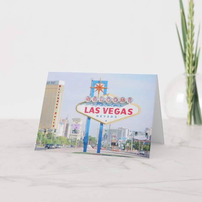 Las Vegas Birthday Party Card (Front)