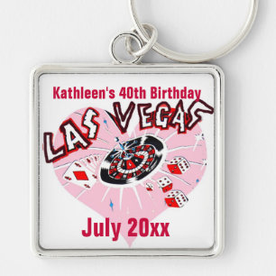 Las Vegas Birthday Party for Her Key Ring