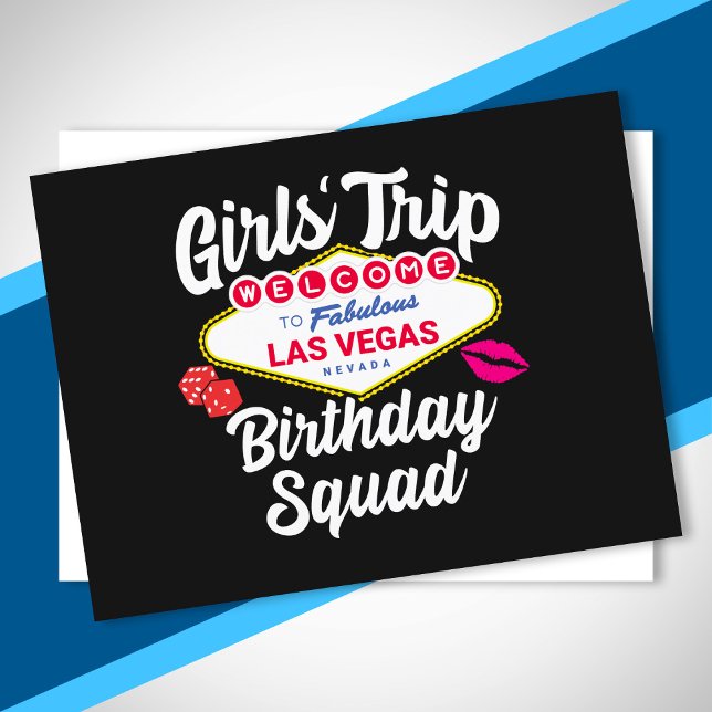 Las Vegas Birthday Party - Girls Trip Bday Squad Postcard (Creator Uploaded)