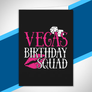 Las Vegas Birthday Party Group Gift Vegas Squad Card