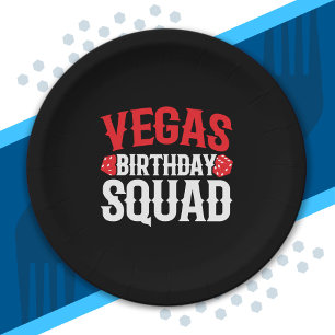 Las Vegas Birthday Party - Matching Vegas Squad Paper Plate