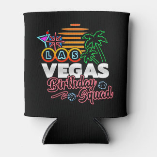 Las Vegas Birthday Party Retro Sun Birthday Squad Can Cooler