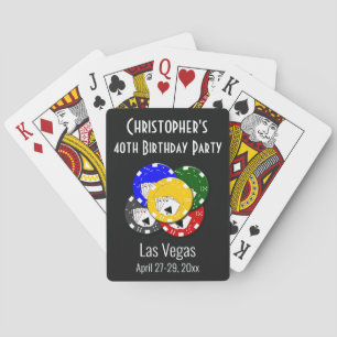 Las Vegas Birthday Party Trip Favour Playing Cards