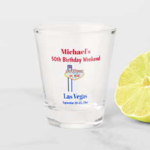 Las Vegas Birthday Party Trip Favour Shot Glass