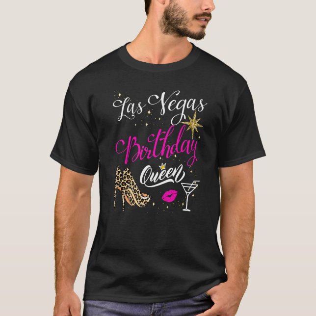 Las Vegas Birthday Queen Girls Trip  For Women Squ T-Shirt (Front)