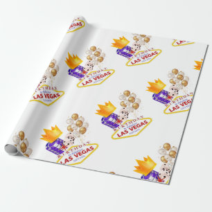 Las Vegas Birthday Wrapping Paper