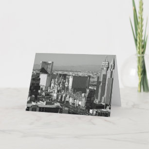 Las Vegas Black and White Photo Card
