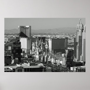 Las Vegas Black and White Photo Poster