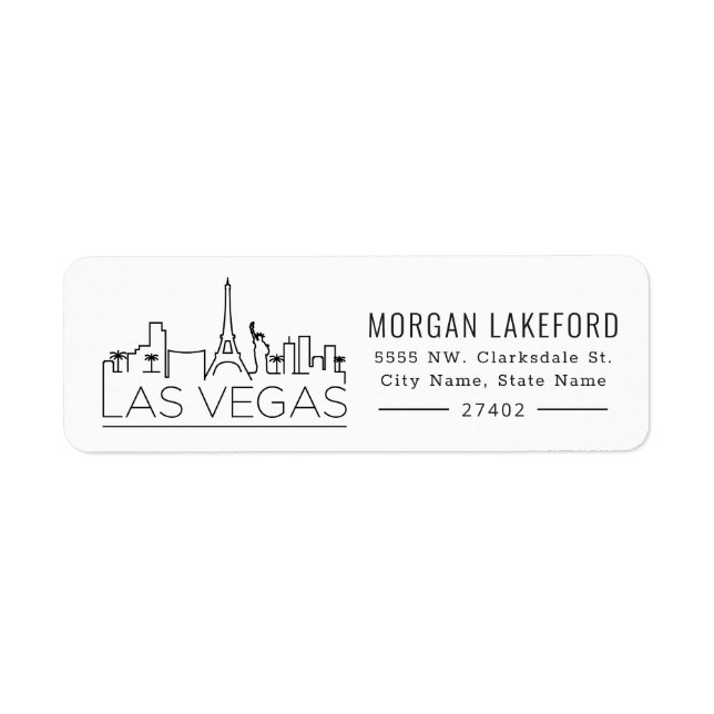 Las Vegas | Bold Stylised Skyline | (Front)